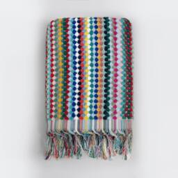 Allure Bath Fashions Popcorn Textured Tasselled Bath Towels - 100% Repurposed Cotton - thumbnail 3