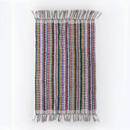 Allure Bath Fashions Popcorn Textured Tasselled Bath Towels - 100% Repurposed Cotton - thumbnail 7