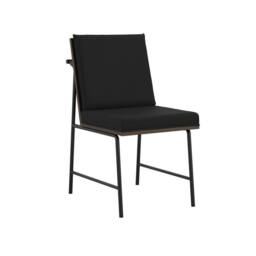 Lemon Pavilion Furniture Scout Indoor Dining Chair- House Weave/Rubber Wood - Flat Pack in Black - Size: 2 Pack