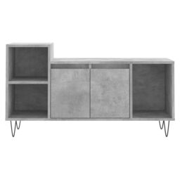 Berkfield Home TV Cabinet Concrete Grey 100x35x55 cm Engineered Wood - Size: 100 x 35 x 55 cm - thumbnail 5