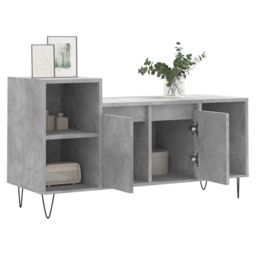 Berkfield Home TV Cabinet Concrete Grey 100x35x55 cm Engineered Wood - Size: 100 x 35 x 55 cm - thumbnail 4
