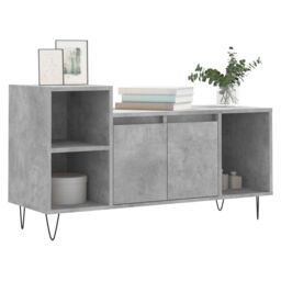 Berkfield Home TV Cabinet Concrete Grey 100x35x55 cm Engineered Wood - Size: 100 x 35 x 55 cm - thumbnail 3