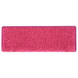 Berkfield Home Carpet Stair Treads 15 pcs 65x21x4 cm Pink - Size: Medium - thumbnail 4