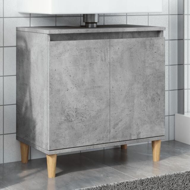 Berkfield Home Sink Cabinet Concrete Grey 58x33x60 cm Engineered Wood - Size: 58 x 33 x 60 cm - image 1
