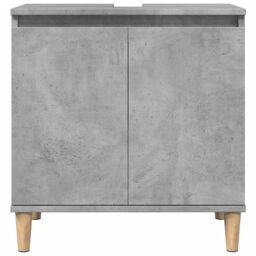 Berkfield Home Sink Cabinet Concrete Grey 58x33x60 cm Engineered Wood - Size: 58 x 33 x 60 cm - thumbnail 4