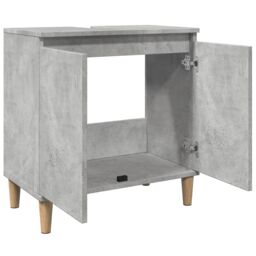 Berkfield Home Sink Cabinet Concrete Grey 58x33x60 cm Engineered Wood - Size: 58 x 33 x 60 cm - thumbnail 5