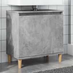 Berkfield Home Sink Cabinet Concrete Grey 58x33x60 cm Engineered Wood - Size: 58 x 33 x 60 cm - thumbnail 1