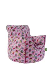Bean Lazy Girl's Cotton Pink Cupcake Bean Bag Arm Chair Toddler Size - Size: Small - thumbnail 2