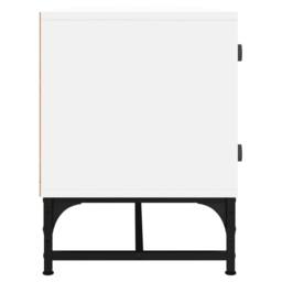 Berkfield Home TV Cabinet with Glass Doors White 102x37x50 cm - Size: 102 x 37 x 50 cm - thumbnail 6