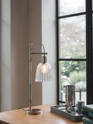Loops Table Lamp Hanging Lamp Holder Old Fashioned Highly Polished Nickel LED E27 60W in Metallics - thumbnail 3