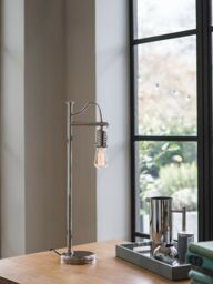 Loops Table Lamp Hanging Lamp Holder Old Fashioned Highly Polished Nickel LED E27 60W in Metallics - thumbnail 2