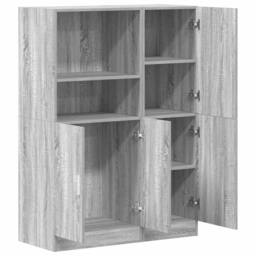 Berkfield Home 2 Piece Kitchen Cabinet Set Grey Sonoma Engineered Wood - thumbnail 4