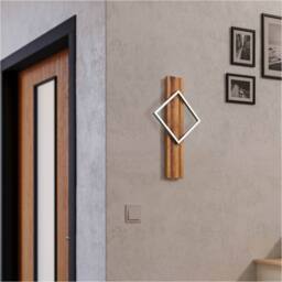 Loops 2 PACK Stylish LED Wall Light in Black & Brown for Rustic Decor - thumbnail 3