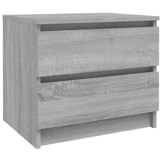 Berkfield Home Spacious Bed Cabinets 2 pcs Grey Sonoma 50x39x43.5 cm Engineered Wood - image 1