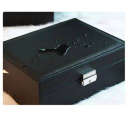 Hinsinc 3-Layer Jewellery Box - Necklace Organizer & Drawers in Black - thumbnail 8