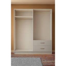 KDMD Venice Grey 4 Door Wardrobe with 2 Drawers - thumbnail 3