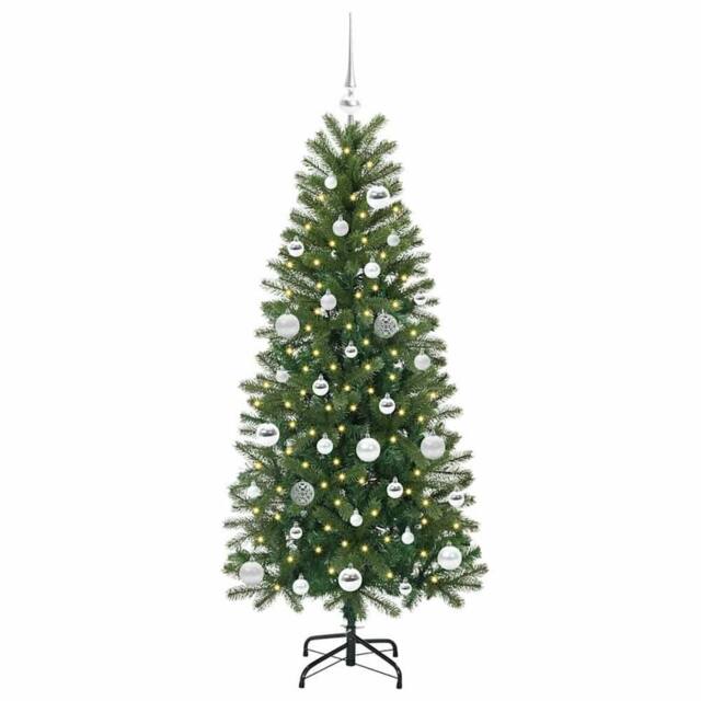 Berkfield Home Elegant Artificial Christmas Tree with 150 LEDs Green 150 cm PE a - image 1