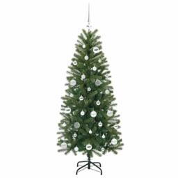 Berkfield Home Elegant Artificial Christmas Tree with 150 LEDs Green 150 cm PE a - thumbnail 4