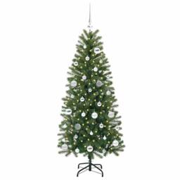 Berkfield Home Elegant Artificial Christmas Tree with 150 LEDs Green 150 cm PE a - thumbnail 1