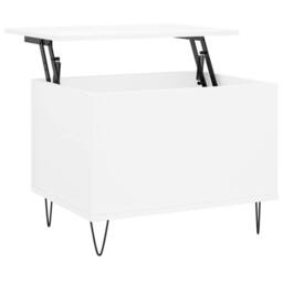 Berkfield Home Coffee Table White 60x44.5x45 cm Engineered Wood - thumbnail 1