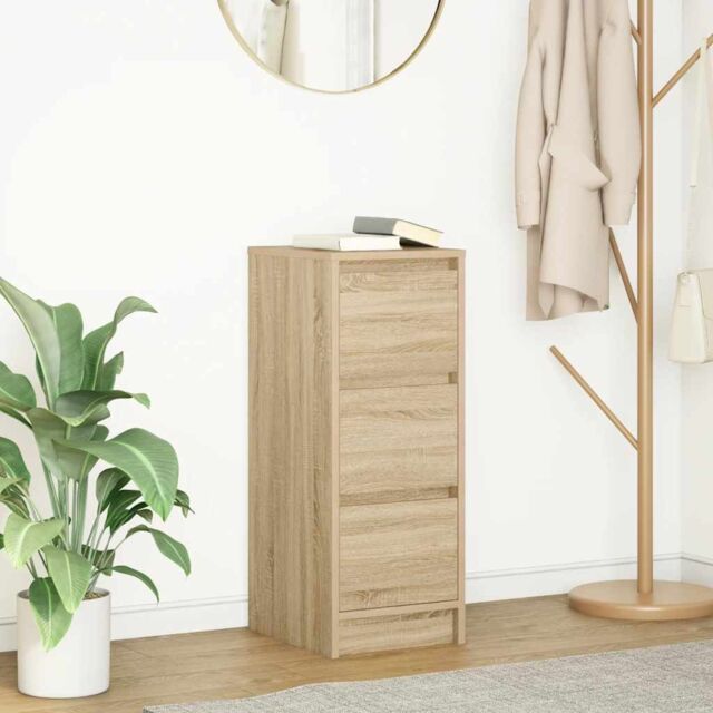 Berkfield Home Sideboard Sonoma Oak 29.5x34x76 cm Engineered Wood in Brown - image 1