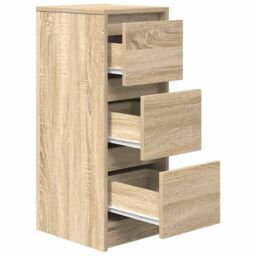 Berkfield Home Sideboard Sonoma Oak 29.5x34x76 cm Engineered Wood in Brown - thumbnail 5