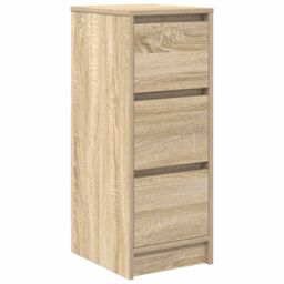 Berkfield Home Sideboard Sonoma Oak 29.5x34x76 cm Engineered Wood in Brown - thumbnail 2