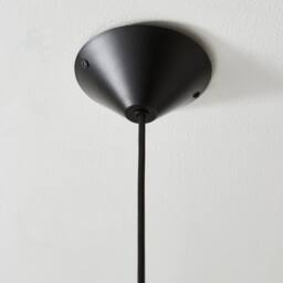 First Choice Lighting Fontana - Brushed Chrome with Black 40cm Diameter Ceiling Pendant in Silver - thumbnail 2