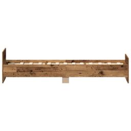 Berkfield Home Bed Frame without Mattress Old Wood 90x200 cm Engineered Wood in Brown - thumbnail 6
