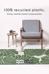 Homescapes Luxury Outdoor Rug Waterproof Reversible for Garden, Green Ada Floral - Size: 180 cm x 270 cm - thumbnail 3