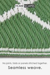 Homescapes Luxury Outdoor Rug Waterproof Reversible for Garden, Green Ada Floral - Size: 180 cm x 270 cm - thumbnail 4