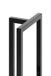 Living and Home 2Pcs Black T-shaped Anti-Slip Metal Table Legs Furniture Replacement Legs for DiningTable, Desks and Workbenches, 50cm W x 71cm H - thumbnail 4