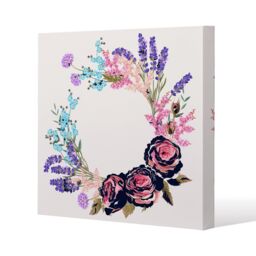 Benjamin Tate Design Beautiful Reath (Canvas Print) / 61 x 61 x 4cm in Natural - Size: 61 x 61 x 4 cm - thumbnail 1