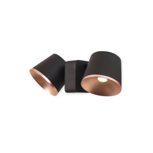 Netlighting Drone Integrated LED Dome Wall Ceiling Light Brown Copper - image 1