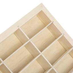 NESTLUNE 80 Grids Wooden Wall Mount ﻿Model Display Cabinet in Natural - thumbnail 3