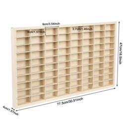 NESTLUNE 80 Grids Wooden Wall Mount ﻿Model Display Cabinet in Natural - thumbnail 2