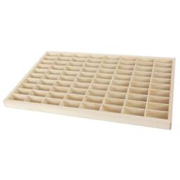 NESTLUNE 80 Grids Wooden Wall Mount ﻿Model Display Cabinet in Natural - thumbnail 4