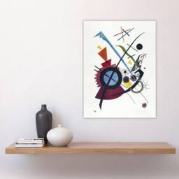 "Artery8 Violet Abstract Painting Wassily Kandinsky Wall Art Poster Print in White - Size: W12"" x H16""" - thumbnail 4