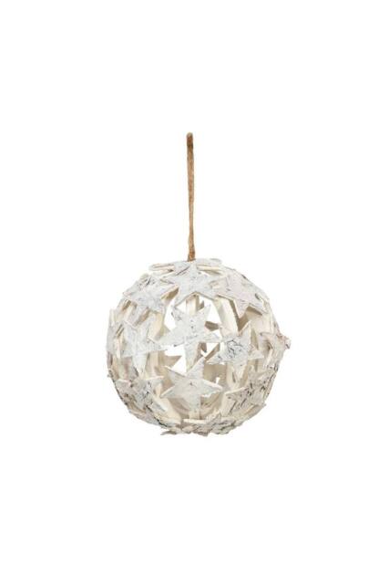 KDMD Winter Wonderland White Washed Star Bauble Dia20cm - image 1