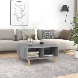 Berkfield Home Coffee Table Grey Sonoma 60x60x30 cm Engineered Wood - Size: 60 x 60 x 30 cm - thumbnail 2
