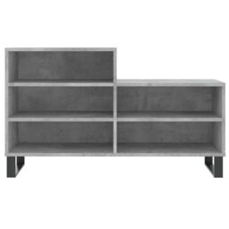 Berkfield Home Shoe Cabinet Concrete Grey 102x36x60 cm Engineered Wood - Size: 102 x 36 x 60 cm - thumbnail 4