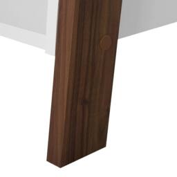 Wyld and Coco 5-Tier Ladder Bookcase Dark Wood with White Shelves W45 x D36 x H166cm - thumbnail 9