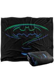 Batman Blanket, 152x127 cm Forever Logo Silky Touch Super Soft Throw Blanket in White - thumbnail 2