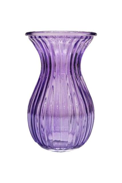 KDMD Lilac Harper Fluted & Flared Glass Vase 14cm 6 Pack - image 1