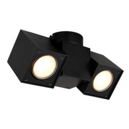 Netlighting Erin Twin Ceiling Spotlight Matt Black 2x GU10 - thumbnail 1