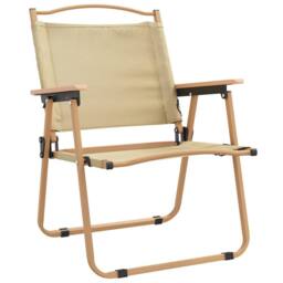 Berkfield Home Camping Chairs 2 pcs Beige 54x55x78 cm Oxford Fabric - Size: 54 x 55 x 78 cm - thumbnail 3