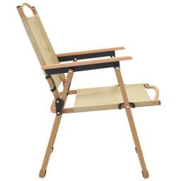 Berkfield Home Camping Chairs 2 pcs Beige 54x55x78 cm Oxford Fabric - Size: 54 x 55 x 78 cm - thumbnail 5