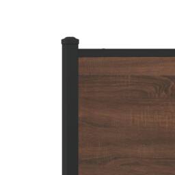 Berkfield Home Metal Bed Frame without Mattress Brown Oak 100x190 cm - thumbnail 9