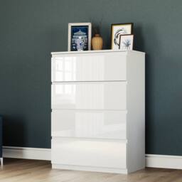 HD Designs Vida Designs Glinton 3 Piece Bedroom Set (2 Drawer Bedside Chest, 4 in White - thumbnail 5