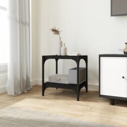 Berkfield Home TV Cabinet Black 40x33x41 cm Engineered Wood & Steel - Size: 40 x 33 x 41 cm